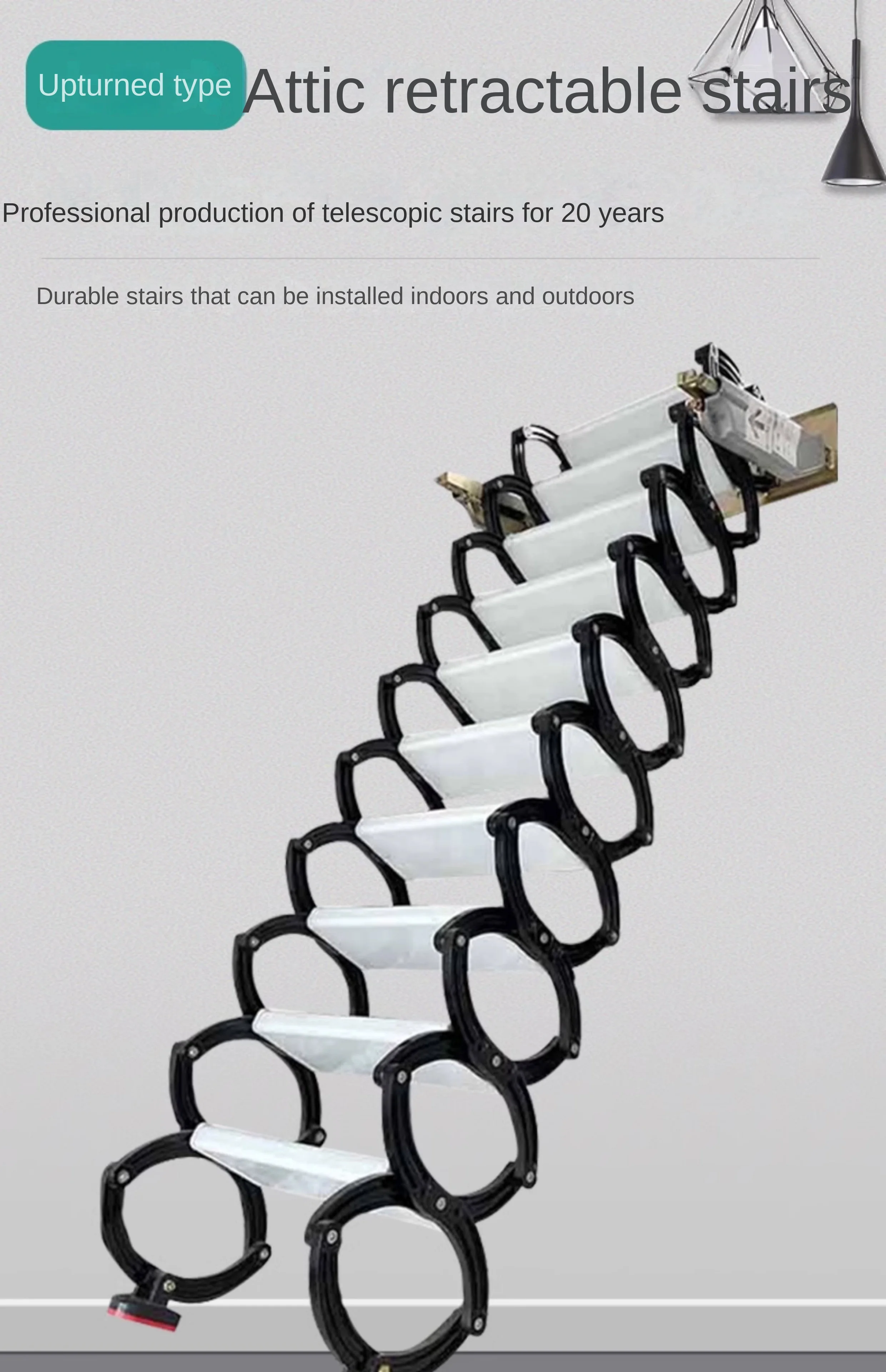 Flip-up Wall Hanging Attic Retractable Staircase Home Indoor Outdoor Compartment Retractable Foldable and Hoisting Ladder
Flip-up Wall Hanging Attic Retractable Staircase Home Indoor Outdoor Compartment Retractable Foldable and Hoisting Ladder