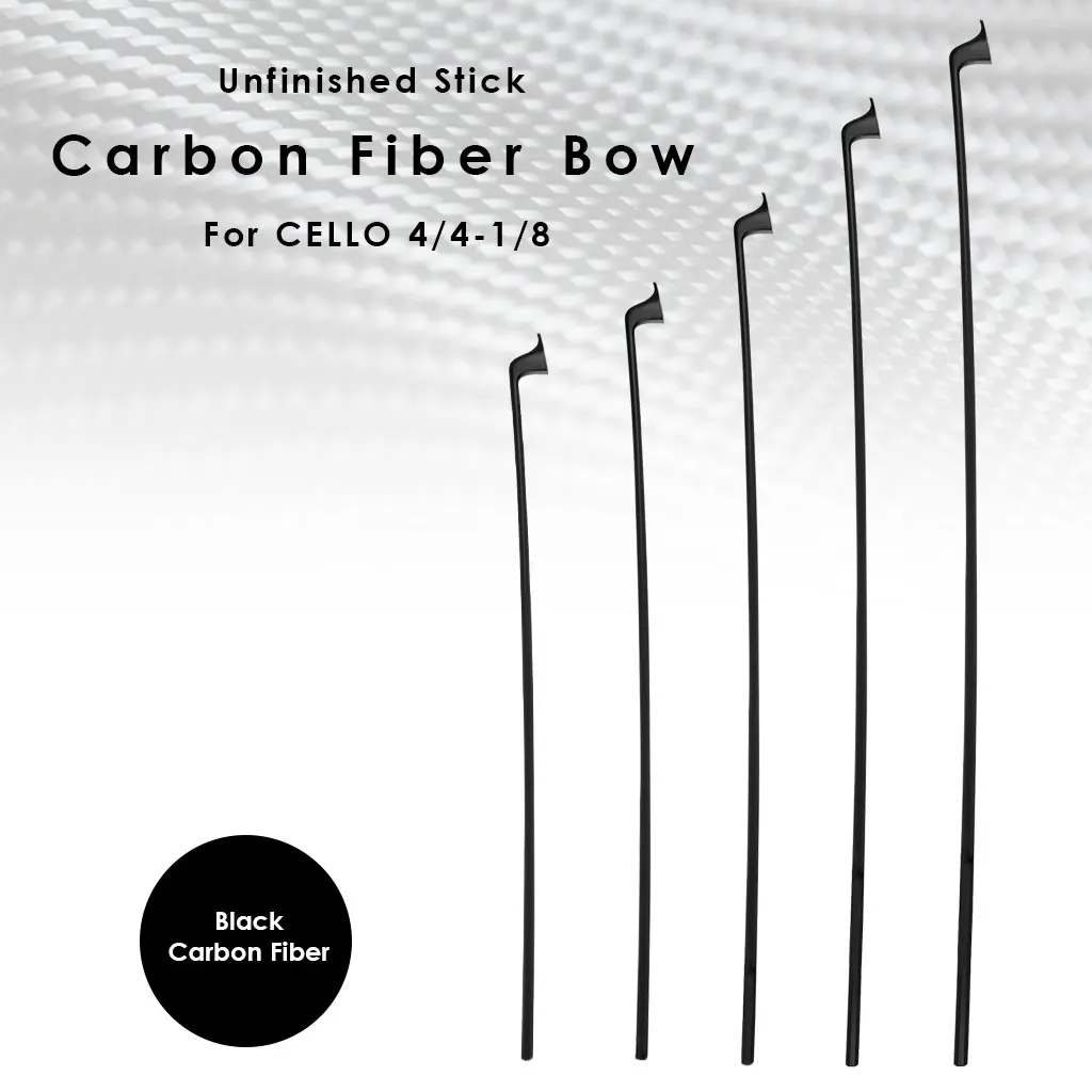 4/4 3/4 1/2 1/4 1/8 Cello Bow Black Pure Carbon Fiber Rod Stick Well Blanced For Making Your Own Bow DIY Cello Carbon Fiber Bows
4/4 3/4 1/2 1/4 1/8 Cello Bow Black Pure Carbon Fiber Rod Stick Well Blanced For Making Your Own Bow DIY Cello Carbon Fiber Bows