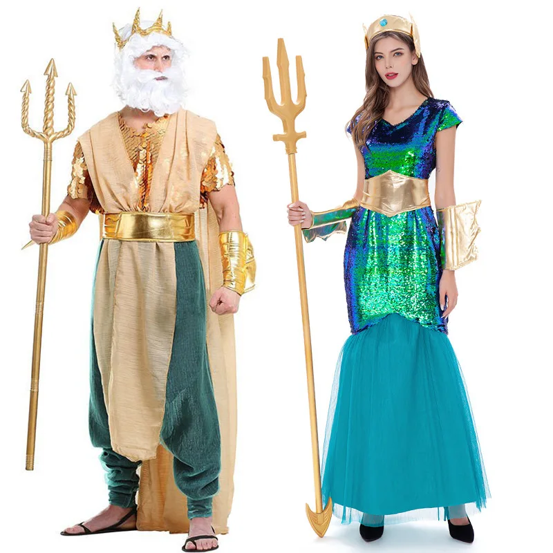 Halloween Mermaid King Adult Couple Mermaid Costume Ancient Queen Pharaoh Performance Costume Polyester Fiber 100% Stage Wear
Halloween Mermaid King Adult Couple Mermaid Costume Ancient Queen Pharaoh Performance Costume Polyester Fiber 100% Stage Wear