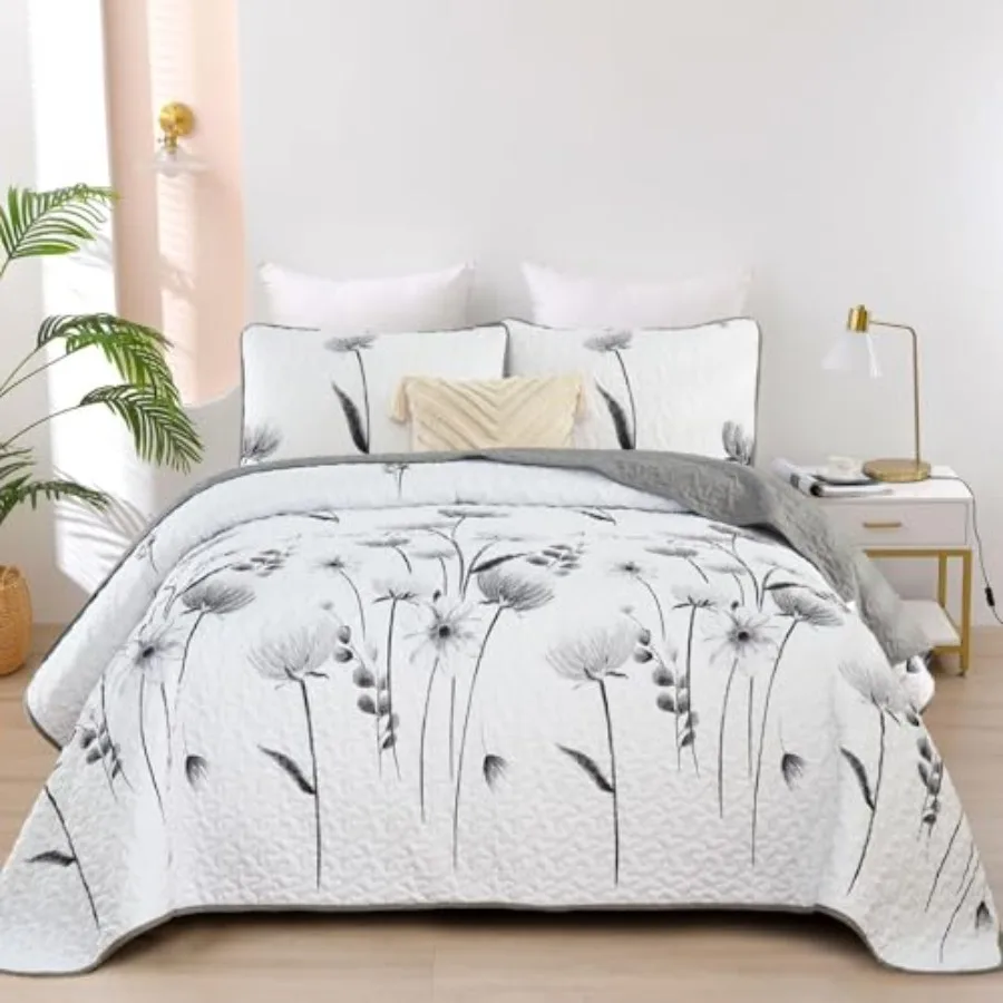 Комплект стеганых покрывал с цветочным узором, белое покрывало-плед, 3 предмета, осенние стеганые одеяла, легкие, из микрофибры, с цветочным принтом, мягкие, реверсивные
Комплект стеганых покрывал с цветочным узором, белое покрывало-плед, 3 предмета, осенние стеганые одеяла, легкие, из микрофибры, с цветочным принтом, мягкие, реверсивные