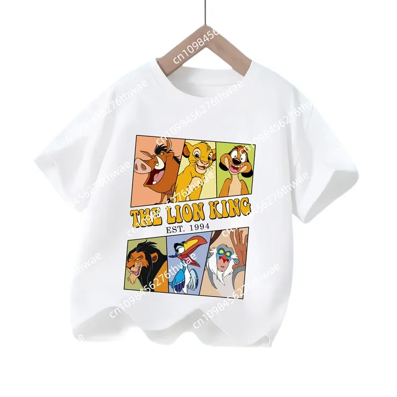 New Mufasa Lion King Children T-shirt Boy Girl Disney Anime Characters Short Sleeve Loose Casual Cartoon Top Clotheskid Tee Gift
New Mufasa Lion King Children T-shirt Boy Girl Disney Anime Characters Short Sleeve Loose Casual Cartoon Top Clotheskid Tee Gift