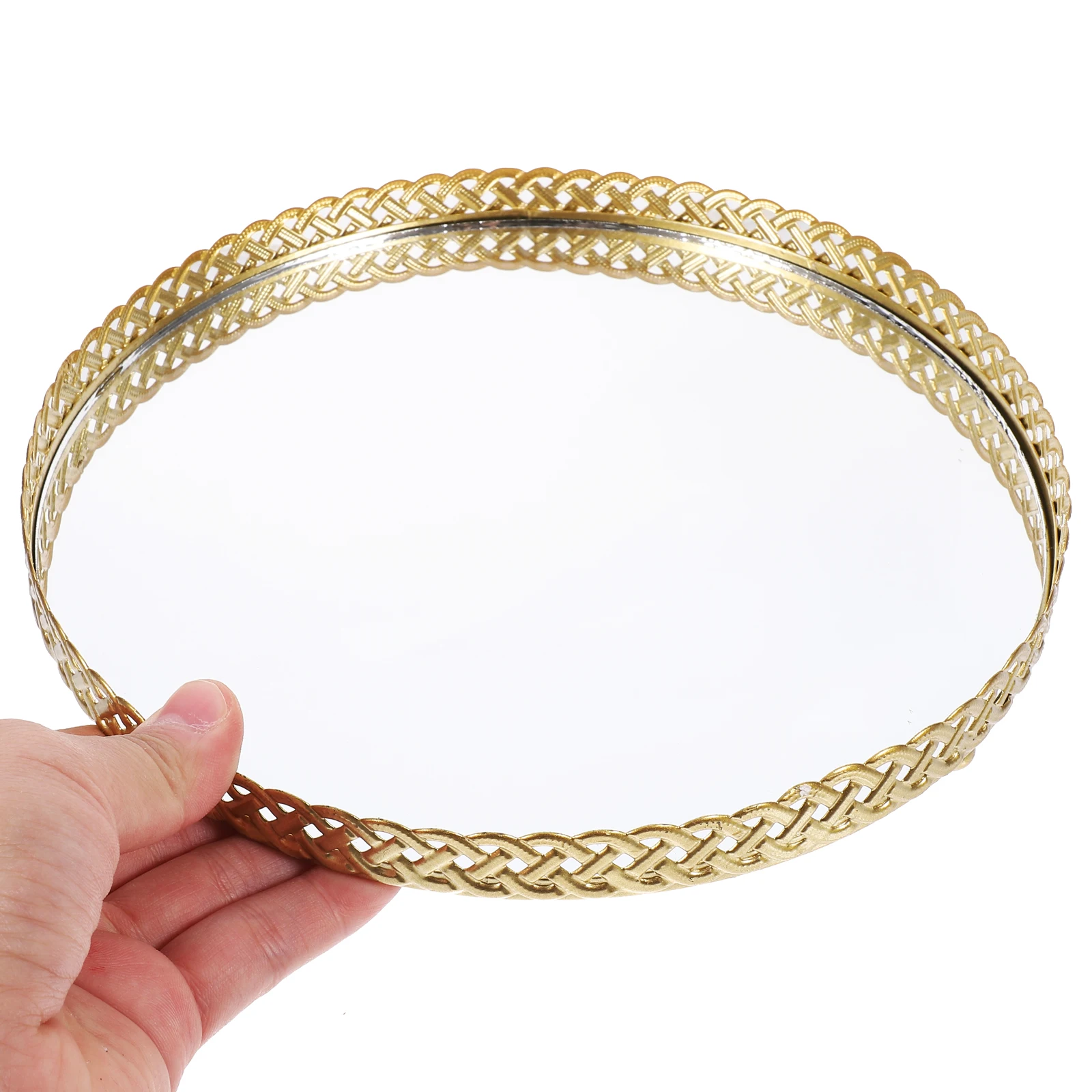 Golden Jewelry Storage Tray Rings Necklaces Bracelets Vanity Plate Earrings Holder Perfume Dish Trinket Tray Decorative Table
Golden Jewelry Storage Tray Rings Necklaces Bracelets Vanity Plate Earrings Holder Perfume Dish Trinket Tray Decorative Table