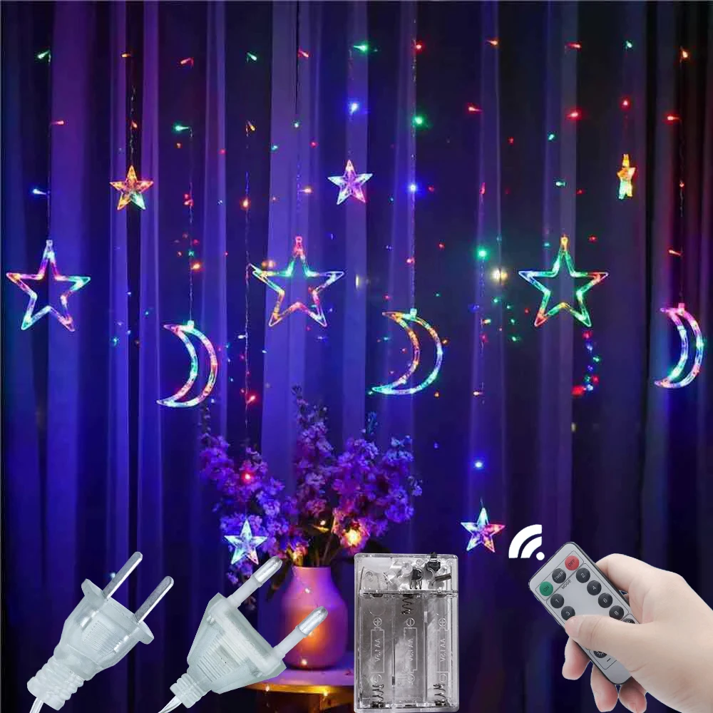 Christmas Lights Ramadan Decorations Star Garland Curtain Fairy String Lights Outdoor For Home Room 2023 New Year Party Decor
Christmas Lights Ramadan Decorations Star Garland Curtain Fairy String Lights Outdoor For Home Room 2023 New Year Party Decor