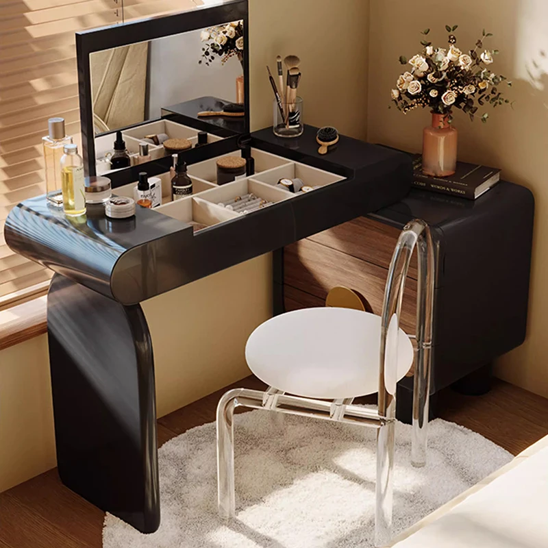 Aesthetic Modern Vanity Table Creative Dressers Style Aesthetic Space Saving Elegant Coiffeuse Chambre Bedroom Furniture 
Aesthetic Modern Vanity Table Creative Dressers Style Aesthetic Space Saving Elegant Coiffeuse Chambre Bedroom Furniture