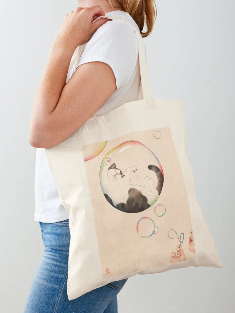 Cat in Rainbow Bubble Tote Bag Women's beach bags shopper bag women tote bag woman
Cat in Rainbow Bubble Tote Bag Women's beach bags shopper bag women tote bag woman