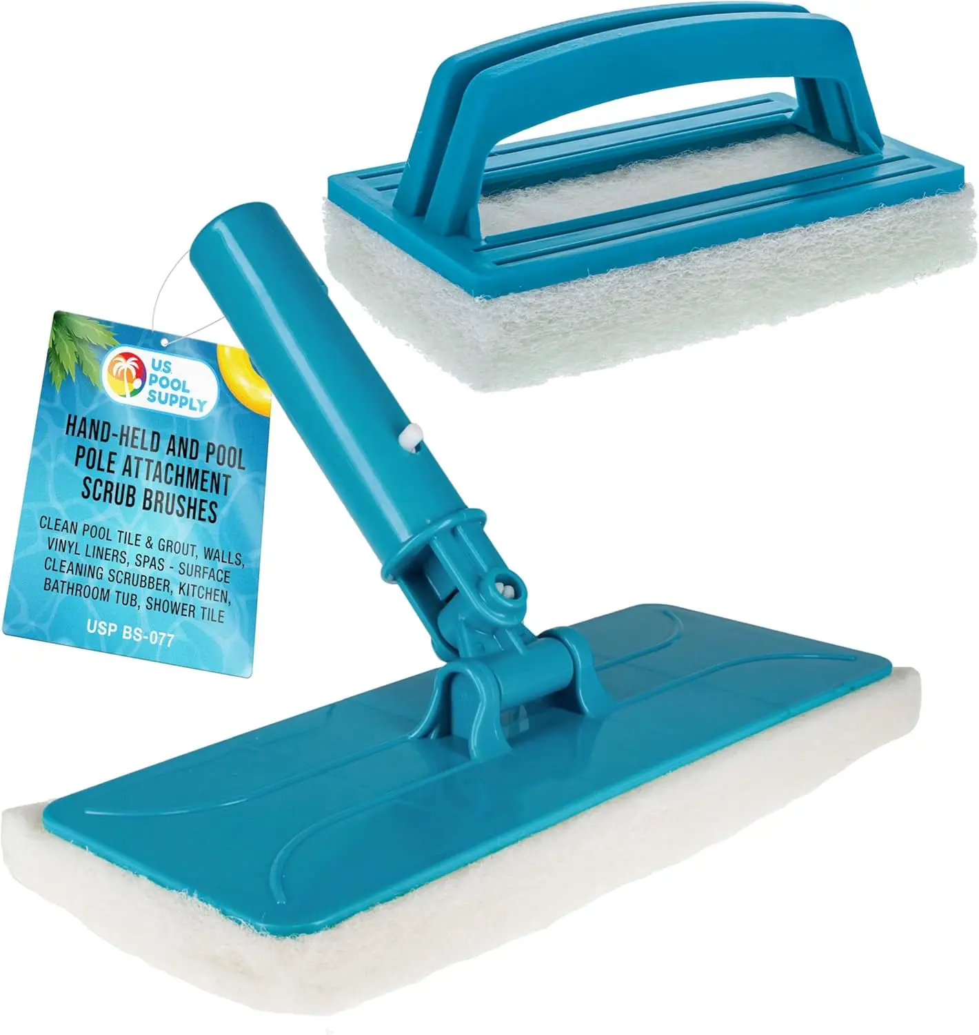 Pool Scrub Brushes Set - Handheld & Pole Attachment for Tiles, Grout, Vinyl Liners
Pool Scrub Brushes Set - Handheld & Pole Attachment for Tiles, Grout, Vinyl Liners