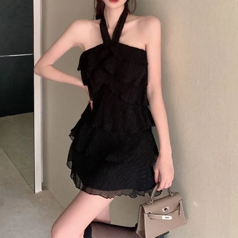 2024 Retro Ruffle Edge Bra Chiffon Cake Short Skirt Sexy Hanging Neck One Shoulder High Waist Fluffy Dress
2024 Retro Ruffle Edge Bra Chiffon Cake Short Skirt Sexy Hanging Neck One Shoulder High Waist Fluffy Dress