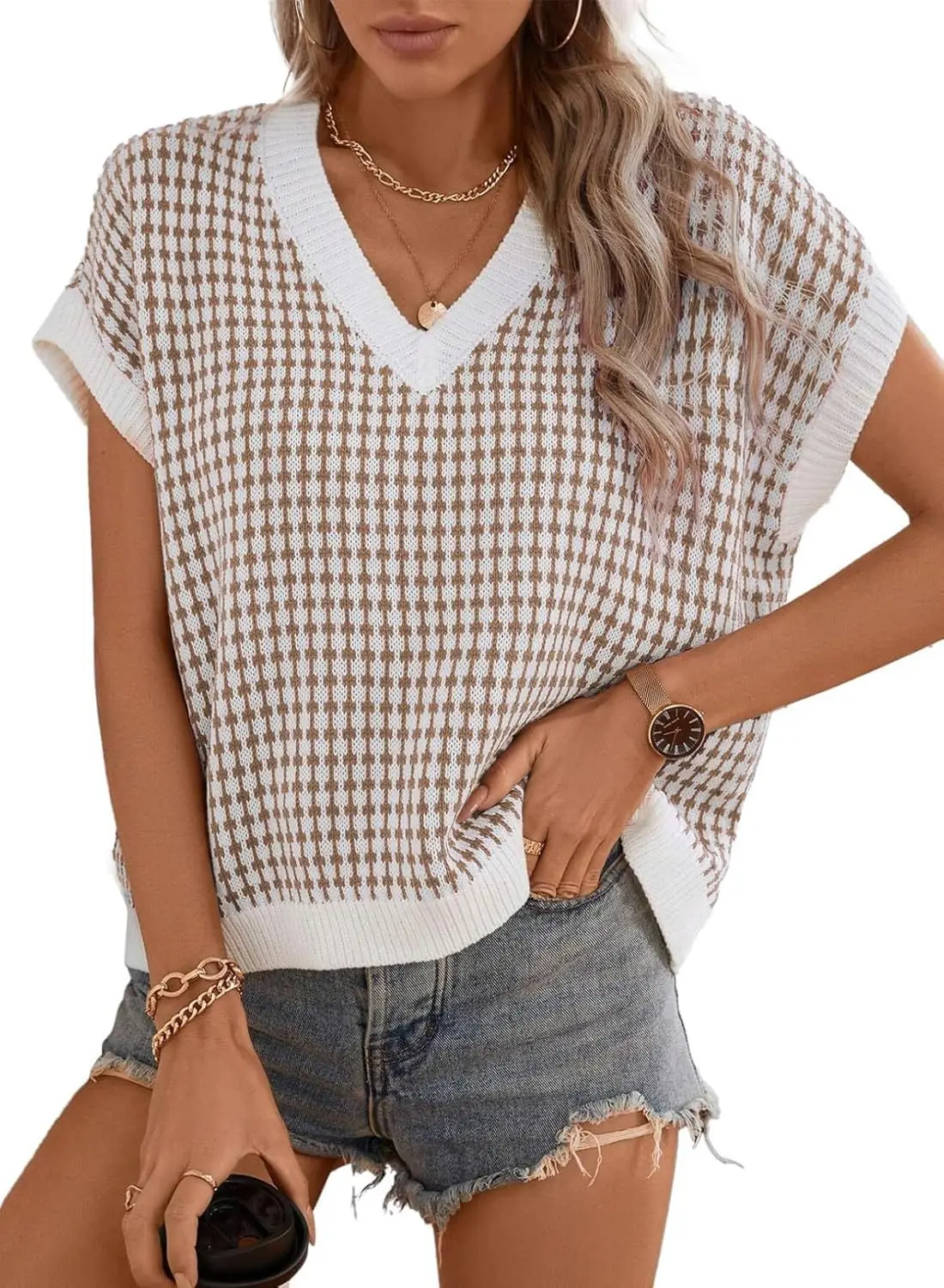 Women Autumn Striped Sweater Vest pull v-neck chaleco mujer women Sleeveless Jumpers knitwears outwears clothing Waistcoat
Women Autumn Striped Sweater Vest pull v-neck chaleco mujer women Sleeveless Jumpers knitwears outwears clothing Waistcoat