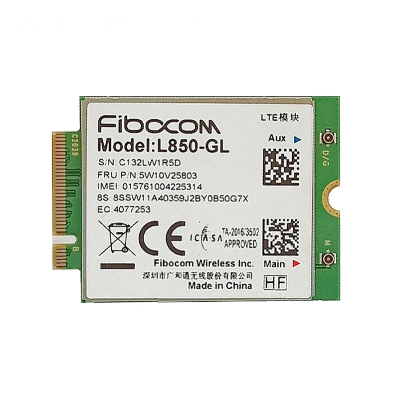 Ноутбук Fibocom L850-GL FRU 5W10V25803 LTE Cat9 M.2, модуль для Thinkpad X1 Titanium X13 T14 T14s X12, съемный, Gen1 Yoga Duet, 7 дюймов
Ноутбук Fibocom L850-GL FRU 5W10V25803 LTE Cat9 M.2, модуль для Thinkpad X1 Titanium X13 T14 T14s X12, съемный, Gen1 Yoga Duet, 7 дюймов