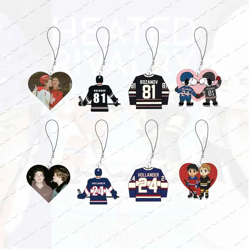 Acrylic Heated Rivalry Mobile Phone Charms Shane Hollander Ilya Rozanov LGBT Lovers Small Pendant Phone Chain Ring Fans Gift
Acrylic Heated Rivalry Mobile Phone Charms Shane Hollander Ilya Rozanov LGBT Lovers Small Pendant Phone Chain Ring Fans Gift