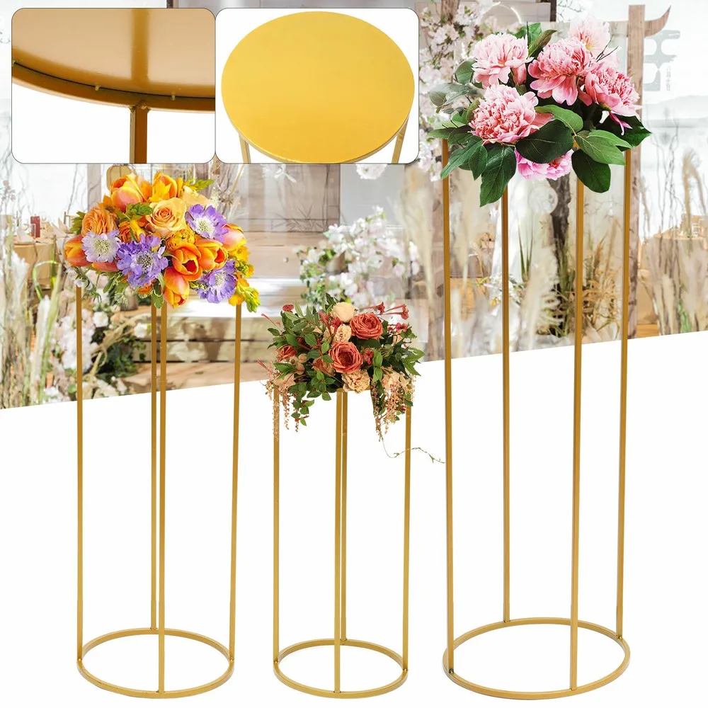 3pcs Metal Flower Stand Gold Round Column Stand Wedding Banquet Hall Party Decor
3pcs Metal Flower Stand Gold Round Column Stand Wedding Banquet Hall Party Decor
