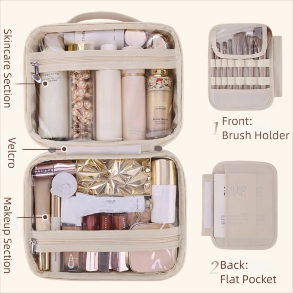 Luxury Double Layer Cosmetic Bag Large Capacity Transparent Pouch Make Up Storage Organizer Handbag Zipper Portable Toiletry Bag
Luxury Double Layer Cosmetic Bag Large Capacity Transparent Pouch Make Up Storage Organizer Handbag Zipper Portable Toiletry Bag