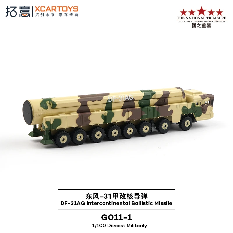 Tuoyi 1/100 Scale Alloy Camouflage Missile Transport Vehicle Model Dongfeng-31A Modified Nuclear Missile Display Ornament Toy
Tuoyi 1/100 Scale Alloy Camouflage Missile Transport Vehicle Model Dongfeng-31A Modified Nuclear Missile Display Ornament Toy