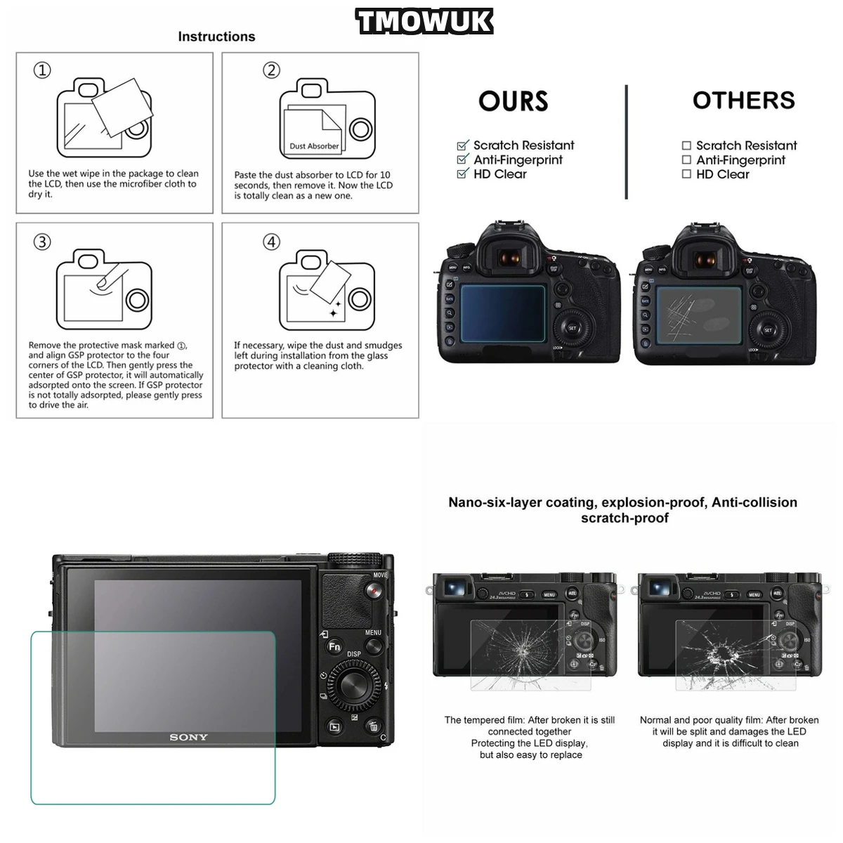 Scratch-Resistant Tempered Glass Screen Film For Sony DSC-RX100 VII Mark 7 RX100M7 RX100VII RX100 M7 Mark7 SLR Cover
Scratch-Resistant Tempered Glass Screen Film For Sony DSC-RX100 VII Mark 7 RX100M7 RX100VII RX100 M7 Mark7 SLR Cover