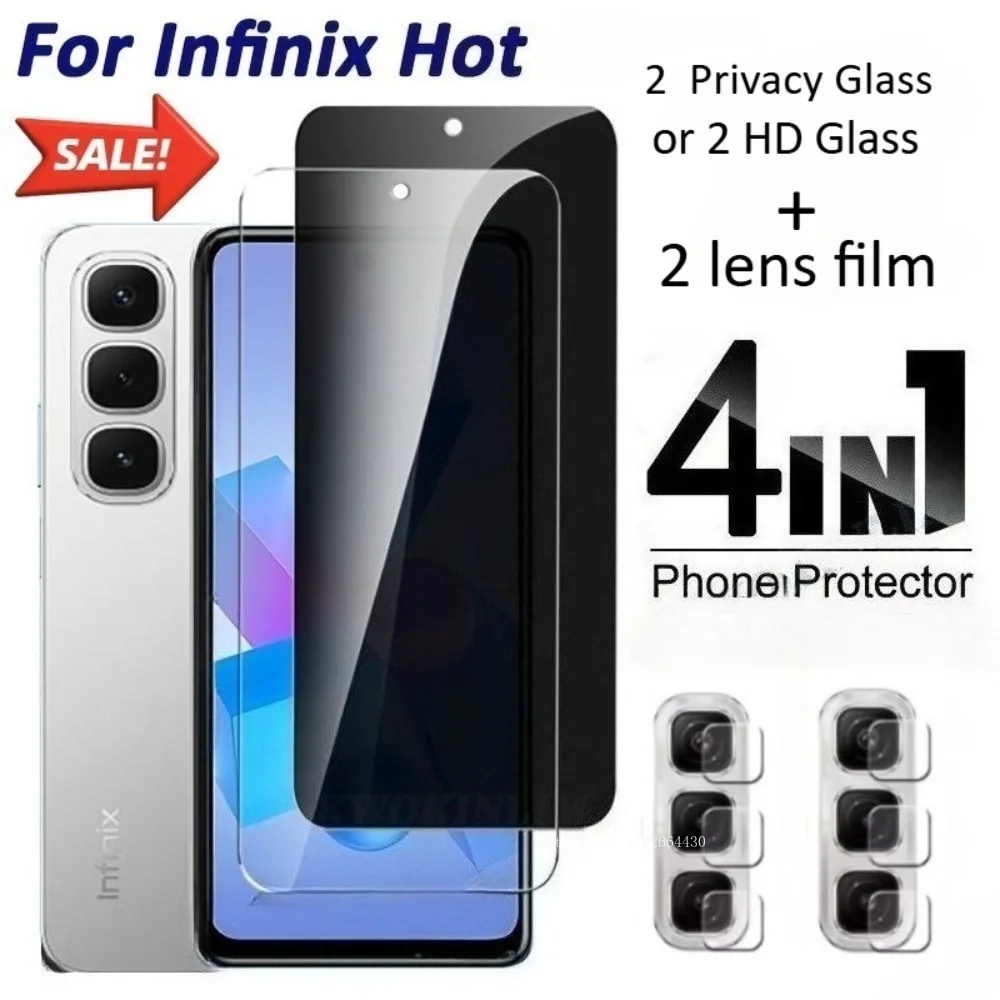 4in1 for Infinix Hot 60 Privacy Tempered Glass for Infinix Hot 60 Pro Screen Protective Lens Film for Infinix Hot 60 Glass Film
4in1 for Infinix Hot 60 Privacy Tempered Glass for Infinix Hot 60 Pro Screen Protective Lens Film for Infinix Hot 60 Glass Film