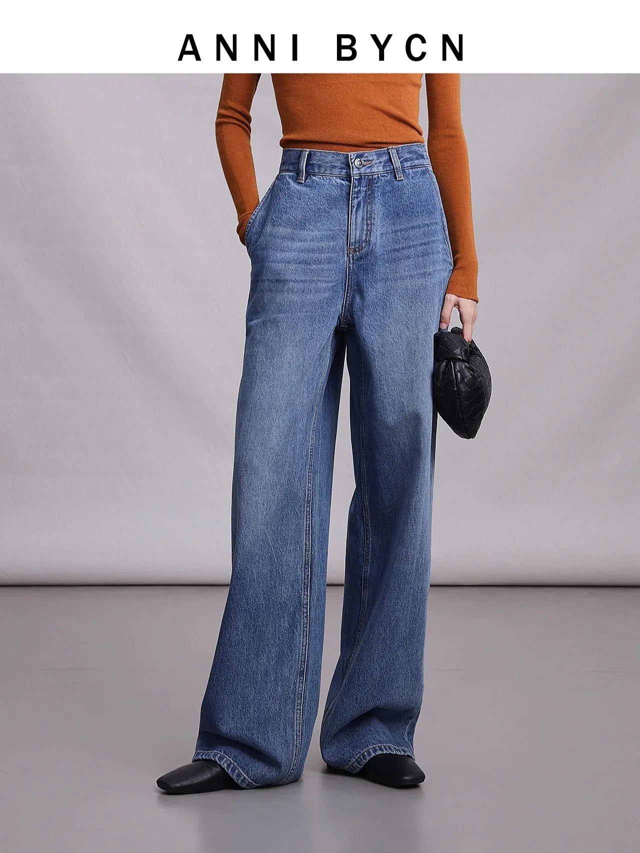 Annibycn 100% Cotton Straight Leg Jeans Women's Loose Wide Leg Pants High Waist Denim Blue Spring Fashion Slimming Effect
Annibycn 100% Cotton Straight Leg Jeans Women's Loose Wide Leg Pants High Waist Denim Blue Spring Fashion Slimming Effect