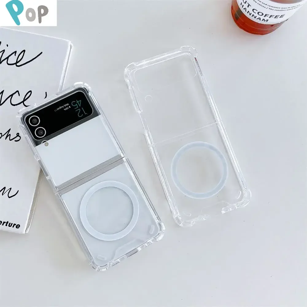 For Samsung Galaxy Z Filp 3 4 Magsafe Wireless Charging Magnetic Case Transparent Four Corner Shockproof Silicone Acrylic Cover
For Samsung Galaxy Z Filp 3 4 Magsafe Wireless Charging Magnetic Case Transparent Four Corner Shockproof Silicone Acrylic Cover