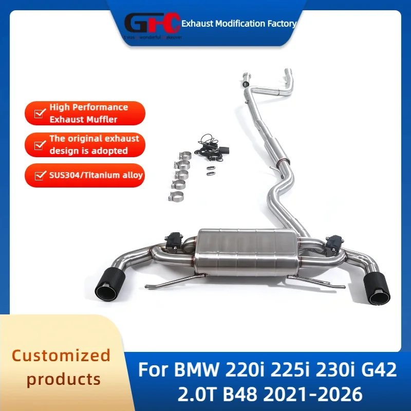Catback Valvetronic Exhaust Pipe For BMW 220i 225i 230i G42 2.0T B48 2021-2026 High Performance Stainless Steel Exhaust Muffler
Catback Valvetronic Exhaust Pipe For BMW 220i 225i 230i G42 2.0T B48 2021-2026 High Performance Stainless Steel Exhaust Muffler
