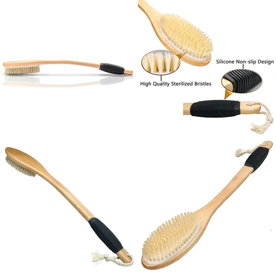 OWIIZI Bath Brush Wooden Curved Long Handle Antiskid Shower Brush for Exfoliating, Natural Bristle Scrubber for Back Use Wet or
OWIIZI Bath Brush Wooden Curved Long Handle Antiskid Shower Brush for Exfoliating, Natural Bristle Scrubber for Back Use Wet or