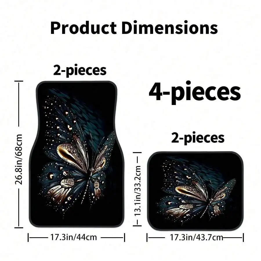 2D, 4-Piece Set Of Butterfly Pattern And Fashionable Car Floor Mats, Suitable For All Seasons, Stylish And Durable, Easy To
2D, 4-Piece Set Of Butterfly Pattern And Fashionable Car Floor Mats, Suitable For All Seasons, Stylish And Durable, Easy To