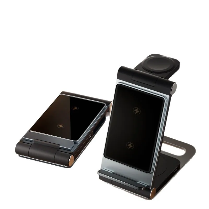 3 in 1 Fast Wireless Foldable Travel Charging Station for Magsafe for iPhone 17/Air/16/15/14 for Apple Watch Series, AirPods pro
3 in 1 Fast Wireless Foldable Travel Charging Station for Magsafe for iPhone 17/Air/16/15/14 for Apple Watch Series, AirPods pro