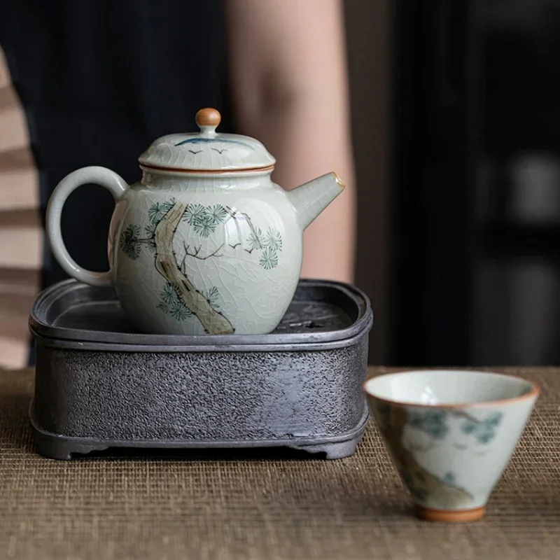 Hand Painted Pine Porcelain Teapot Chinese Ceramic Persimmon Kettle Teapot Tea Ceremony Set Milk Oolong Tea Teaware Type
Hand Painted Pine Porcelain Teapot Chinese Ceramic Persimmon Kettle Teapot Tea Ceremony Set Milk Oolong Tea Teaware Type