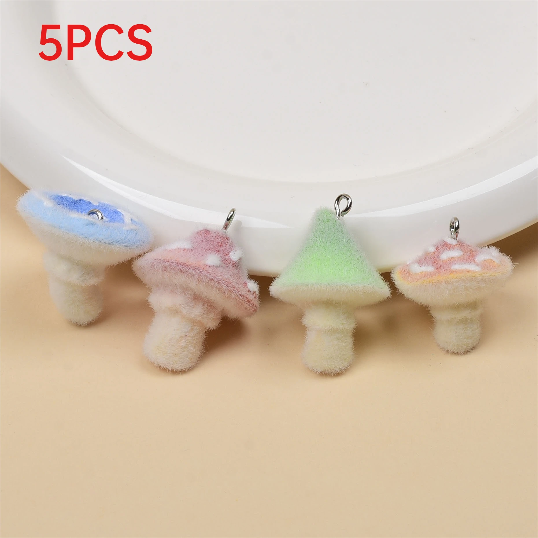 5Pcs Flocked Colorful Mushroom Charms Resin DIY Pendants For Keychain Phone Chain Bag Decor
5Pcs Flocked Colorful Mushroom Charms Resin DIY Pendants For Keychain Phone Chain Bag Decor
