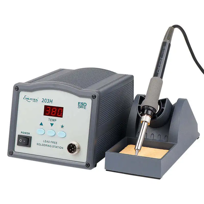 Chuera 203H High Power Welding Tool Soldering Machine 90W Digital Display 203H Soldering Station
Chuera 203H High Power Welding Tool Soldering Machine 90W Digital Display 203H Soldering Station