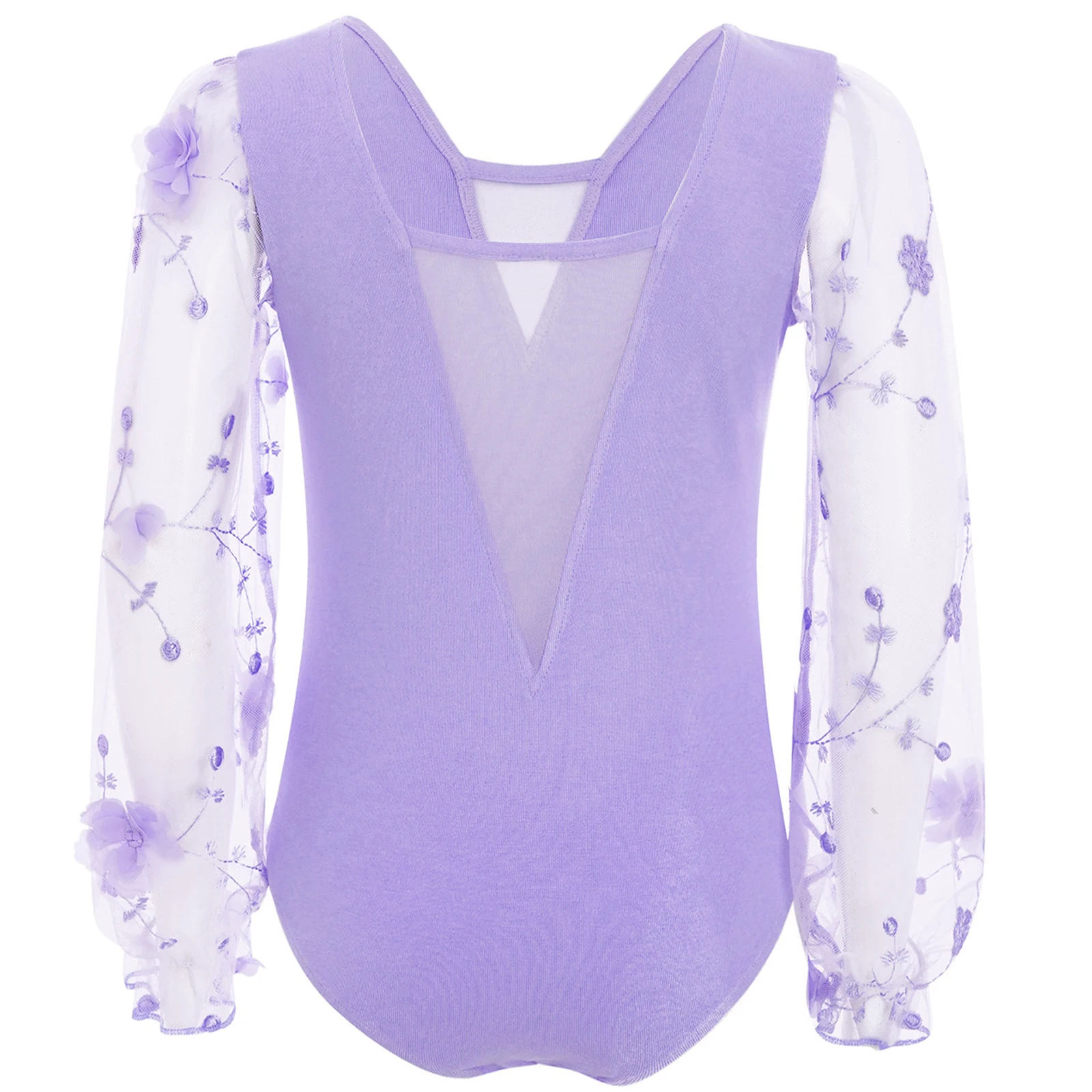 Kids Girls Ballet Performance Costume V-Neck 3D Flowers Embroidery Sheer Mesh Long Puff Sleeves Gymnastics Ballet Dance Leotard
Kids Girls Ballet Performance Costume V-Neck 3D Flowers Embroidery Sheer Mesh Long Puff Sleeves Gymnastics Ballet Dance Leotard