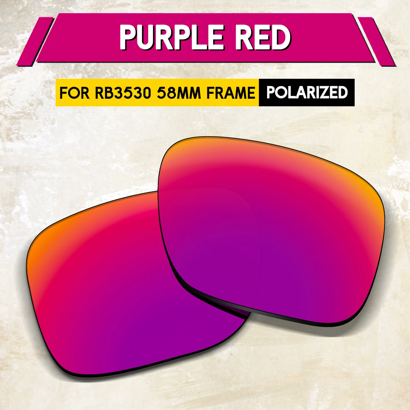 Polarized Replacement Lenses for RB3530 58mm Sunglasses - Impact-Resistant Material
Polarized Replacement Lenses for RB3530 58mm Sunglasses - Impact-Resistant Material