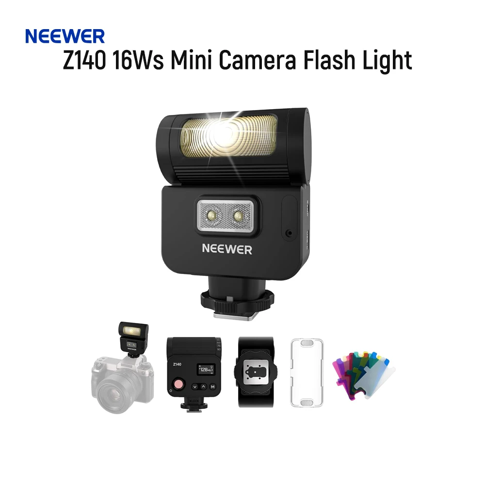 NEEWER Z140 16Ws Mini Camera Flash Light, GN15 1200mAh/1200 Full Power Flashes 6200±200K Speedlite For Canon Nikon Sony Fujifilm
NEEWER Z140 16Ws Mini Camera Flash Light, GN15 1200mAh/1200 Full Power Flashes 6200±200K Speedlite For Canon Nikon Sony Fujifilm