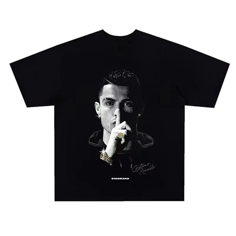 2025 Summer Cristiano Ronaldo Football Superstar Super Fashion Printed Short Sleeve T-shirt Men Distress Cotton Women Tshirt
2025 Summer Cristiano Ronaldo Football Superstar Super Fashion Printed Short Sleeve T-shirt Men Distress Cotton Women Tshirt