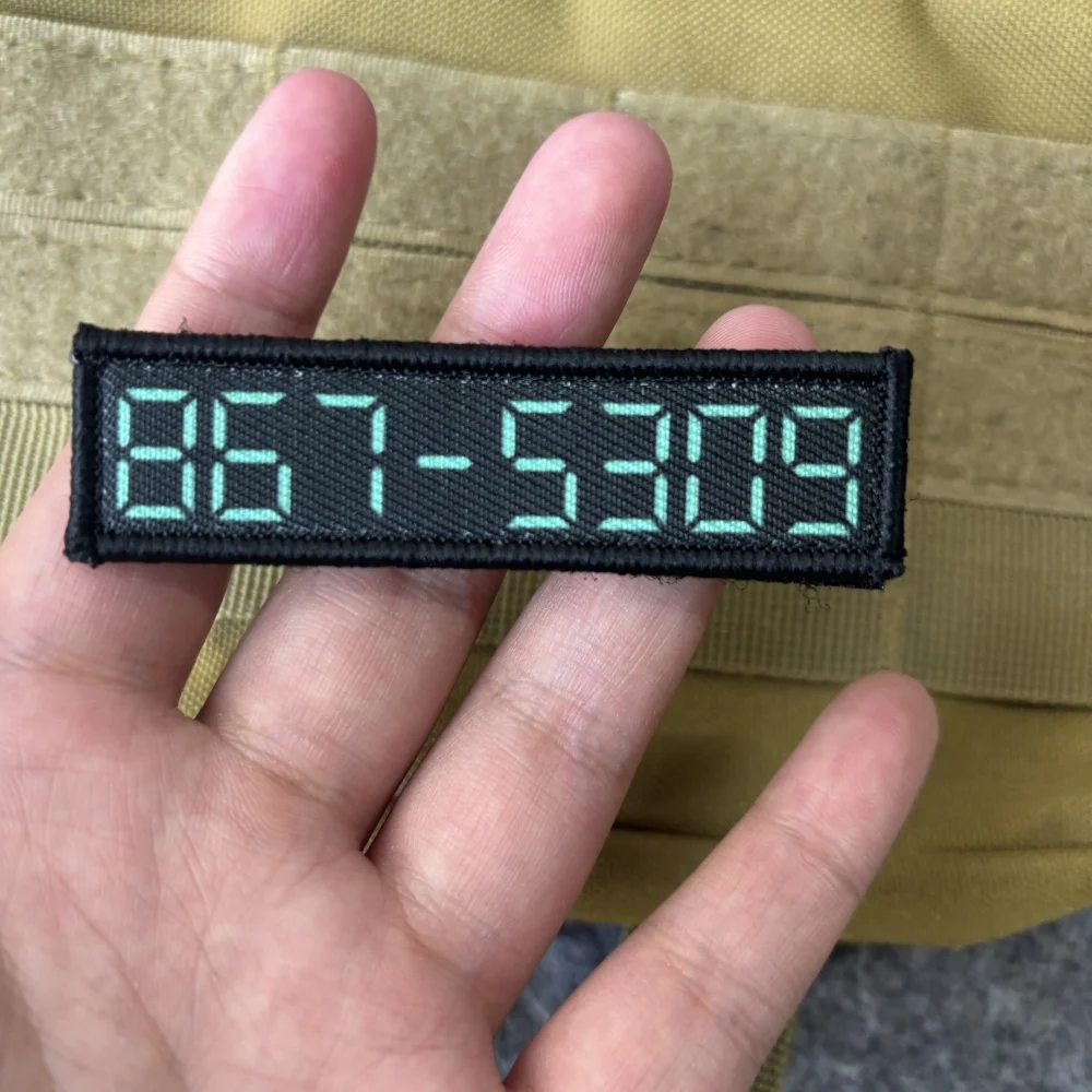 867-5309 Retro Tactical Patch Funny Printed Hook and Loop Patches on Clothes Military Morale Badge USA Armband Backpack Stickers
867-5309 Retro Tactical Patch Funny Printed Hook and Loop Patches on Clothes Military Morale Badge USA Armband Backpack Stickers