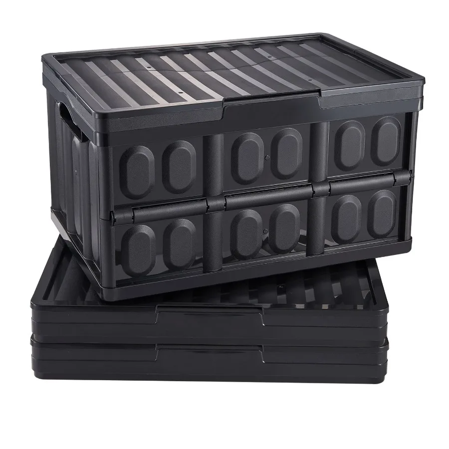 Collapsible Storage Bins with Lids 45L 3 Packs Folding Plastic Stackable Utility Crates with Handles Large Heavy Duty Container
Collapsible Storage Bins with Lids 45L 3 Packs Folding Plastic Stackable Utility Crates with Handles Large Heavy Duty Container