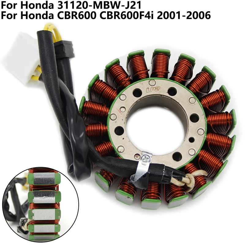 For Honda CBR600 CBR600F4i 2001 2002-2006 Engine Stator Generator Coil 31120-MBW-J21 Motorcycle Ignition Magneto Stator Coil
For Honda CBR600 CBR600F4i 2001 2002-2006 Engine Stator Generator Coil 31120-MBW-J21 Motorcycle Ignition Magneto Stator Coil