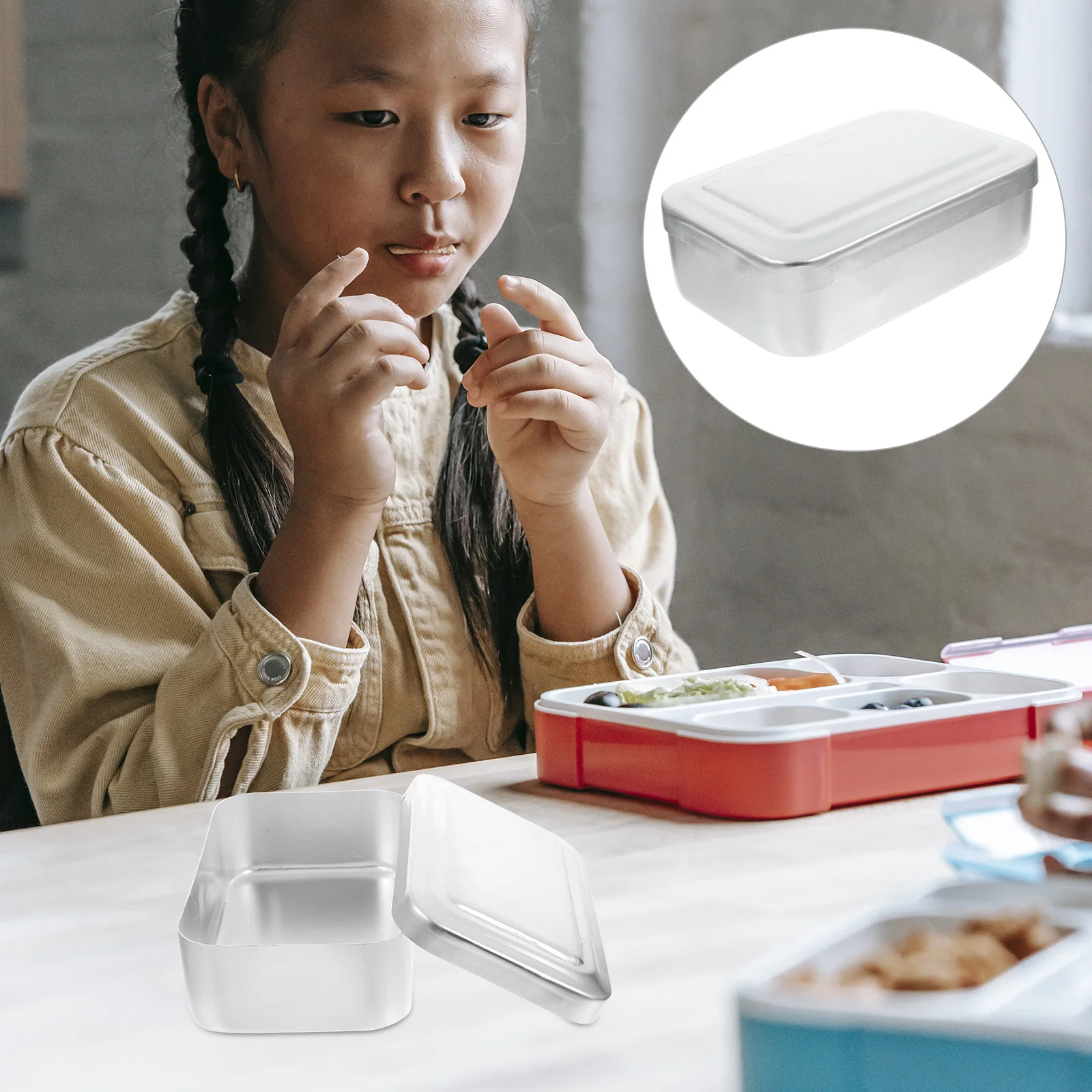 Aluminum Vintage Lunch Box Child Snack Containers Outdoor Traveling Supply Food Storage Picnic Supplies
Aluminum Vintage Lunch Box Child Snack Containers Outdoor Traveling Supply Food Storage Picnic Supplies