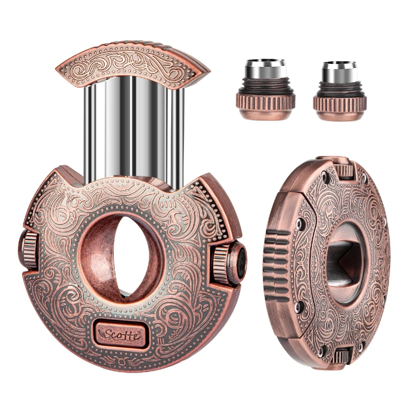 Cigar Cutter Stainless Steel Guillotine Sharp Blade V-Cut Cigar Cutter Clippers Built in Cigar Punch
Cigar Cutter Stainless Steel Guillotine Sharp Blade V-Cut Cigar Cutter Clippers Built in Cigar Punch