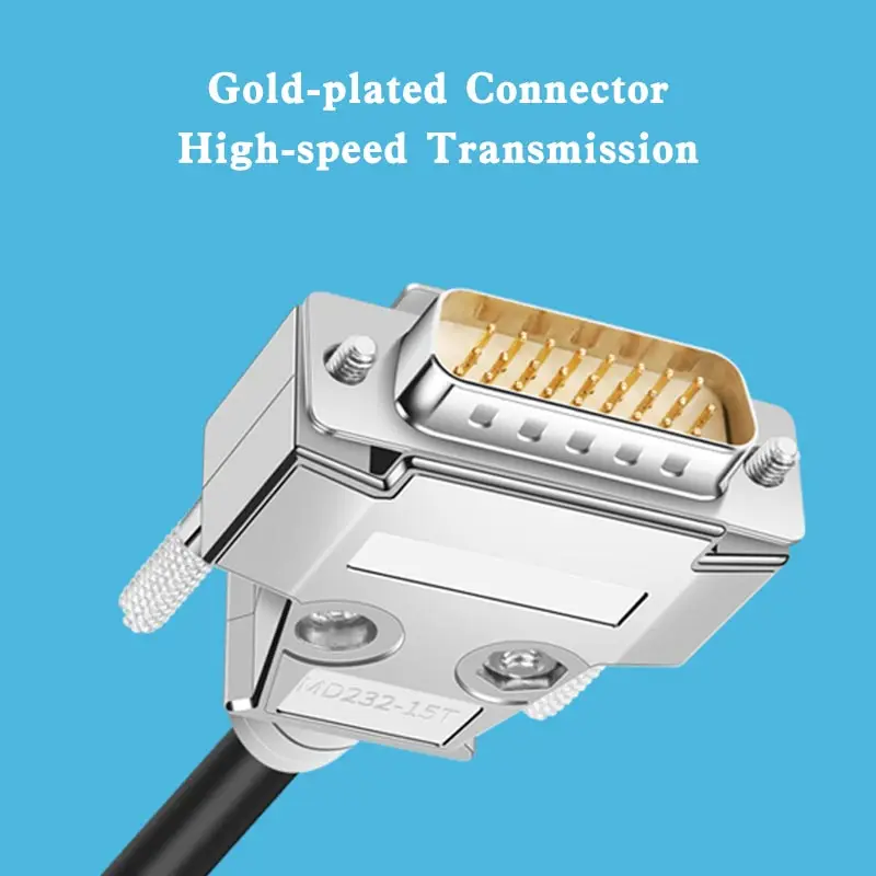 DB26 3 Rows HDB26 Pin Industrial Extension Cable, D-SUB Male to Male Extender with Male to Female Connector for Data
DB26 3 Rows HDB26 Pin Industrial Extension Cable, D-SUB Male to Male Extender with Male to Female Connector for Data