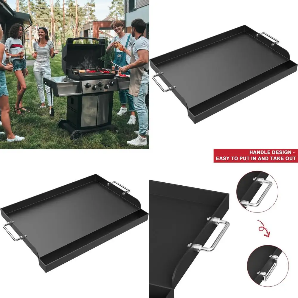 17 x 13 Carbon Steel Nonstick Griddle Plate for Gas and Charcoal Grills, Universal Flat Top BBQ Grilling Surface
17 x 13 Carbon Steel Nonstick Griddle Plate for Gas and Charcoal Grills, Universal Flat Top BBQ Grilling Surface