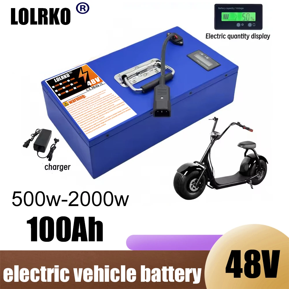 48V Scooter Battery 18650 20AH-100AH, 500W-3000W, Built-in BMS 40AH, Charger Included, 24H Dispatch
48V Scooter Battery 18650 20AH-100AH, 500W-3000W, Built-in BMS 40AH, Charger Included, 24H Dispatch