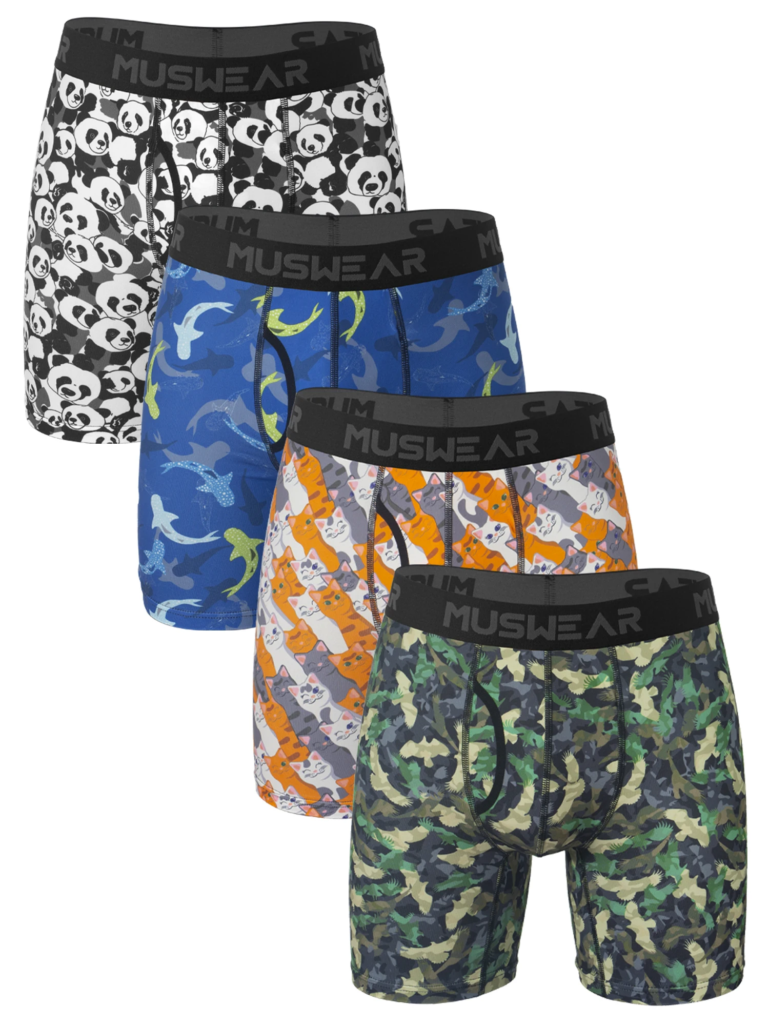 4pcs MUSWEAR Men's Boxer Briefs with Side Opening, Double-Sided Brushed, High Elasticity, Wide Waistband, Quick-Drying, Prem
4pcs MUSWEAR Men's Boxer Briefs with Side Opening, Double-Sided Brushed, High Elasticity, Wide Waistband, Quick-Drying, Prem