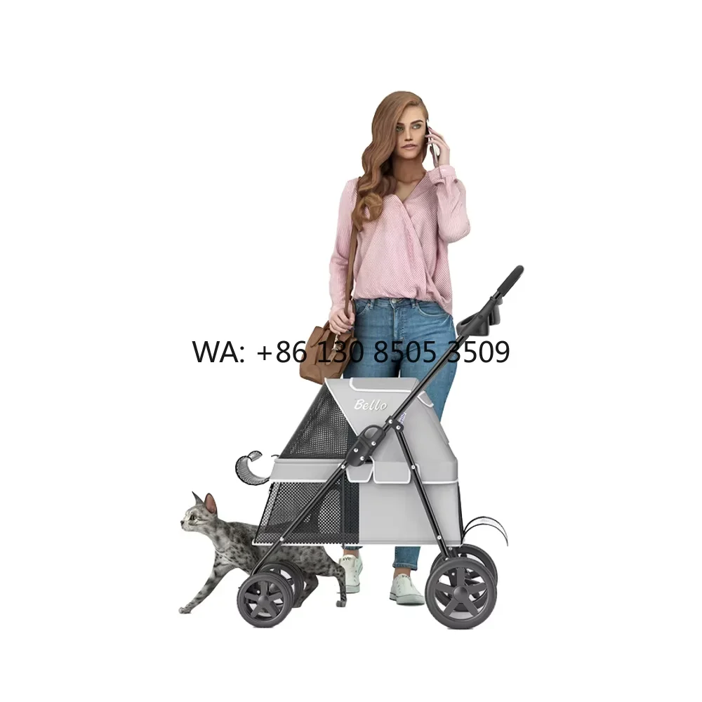 Luxury 4-Wheel Expandable Cat Stroller High Quality Oxford Material Waterproof Foldable Adjustable Mesh Window Cup Holder for
Luxury 4-Wheel Expandable Cat Stroller High Quality Oxford Material Waterproof Foldable Adjustable Mesh Window Cup Holder for