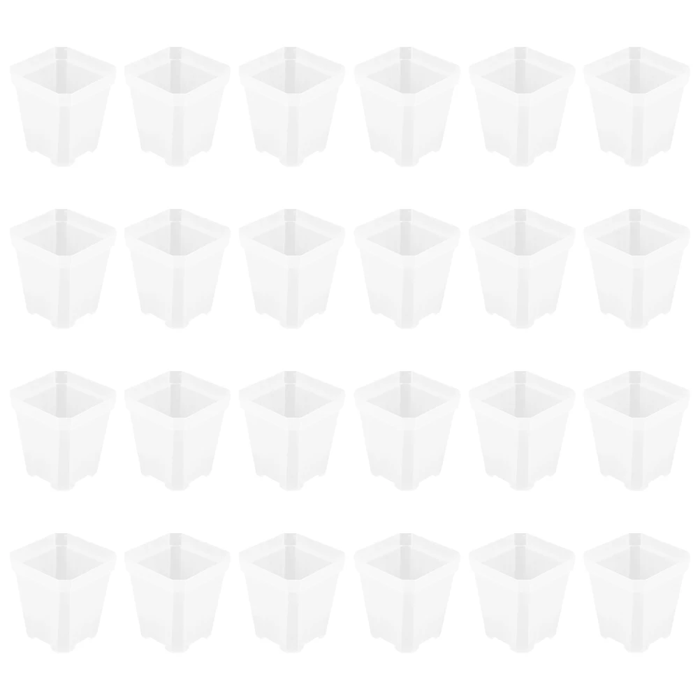 24pcs Plastic Plant Pots Square Clear Thickened Nursery Containers For Small Plants Succulents Home Office Decor Transparent
24pcs Plastic Plant Pots Square Clear Thickened Nursery Containers For Small Plants Succulents Home Office Decor Transparent