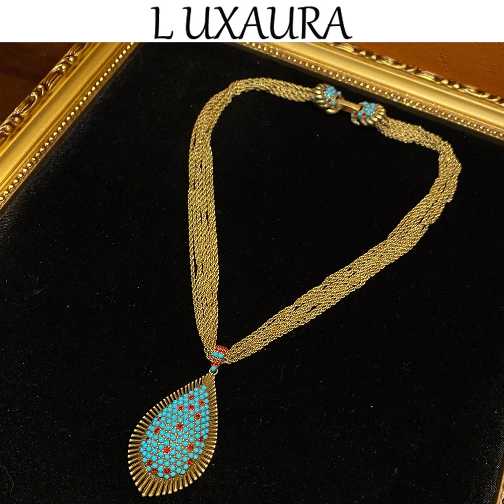 Vintage fashion classic copper plated 18K blue natural rhinestone with bohemian women's jewelry necklace
Vintage fashion classic copper plated 18K blue natural rhinestone with bohemian women's jewelry necklace