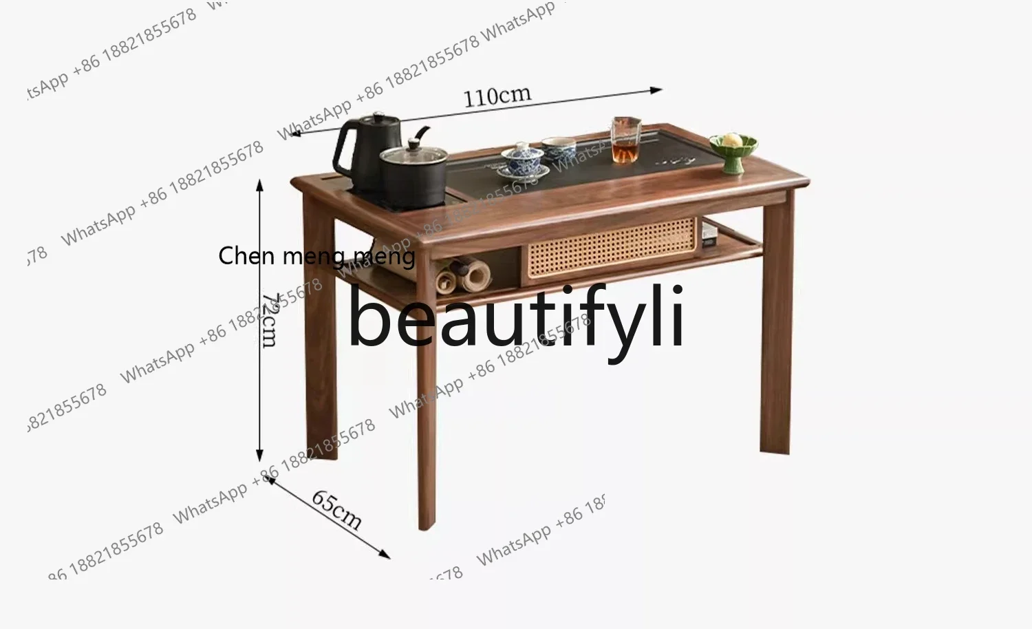 New Chinese solid wood tea table balcony, tea table and chair combination small tea table2936
New Chinese solid wood tea table balcony, tea table and chair combination small tea table2936
