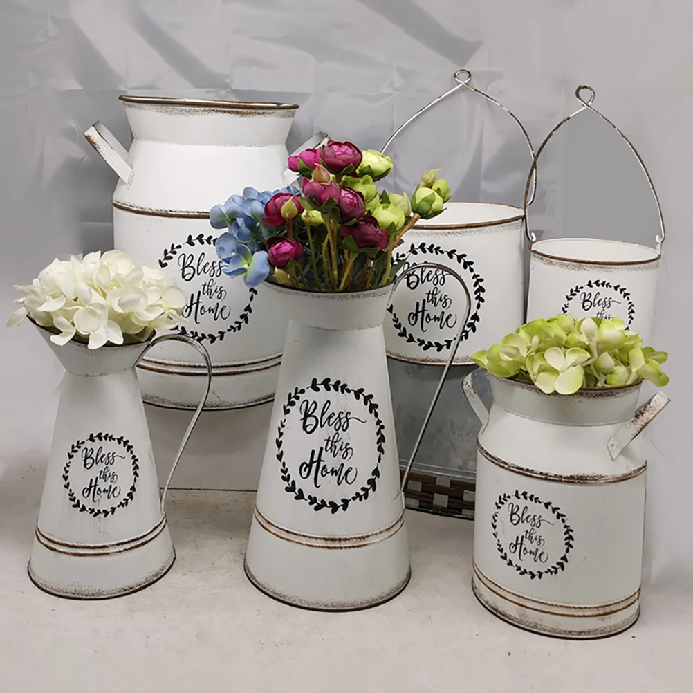 1Pcs Country Style Idyllic Flower Pot Creative Floral Arrangement Vase Home Decor Lightweight Galvanized Sheet Material
1Pcs Country Style Idyllic Flower Pot Creative Floral Arrangement Vase Home Decor Lightweight Galvanized Sheet Material