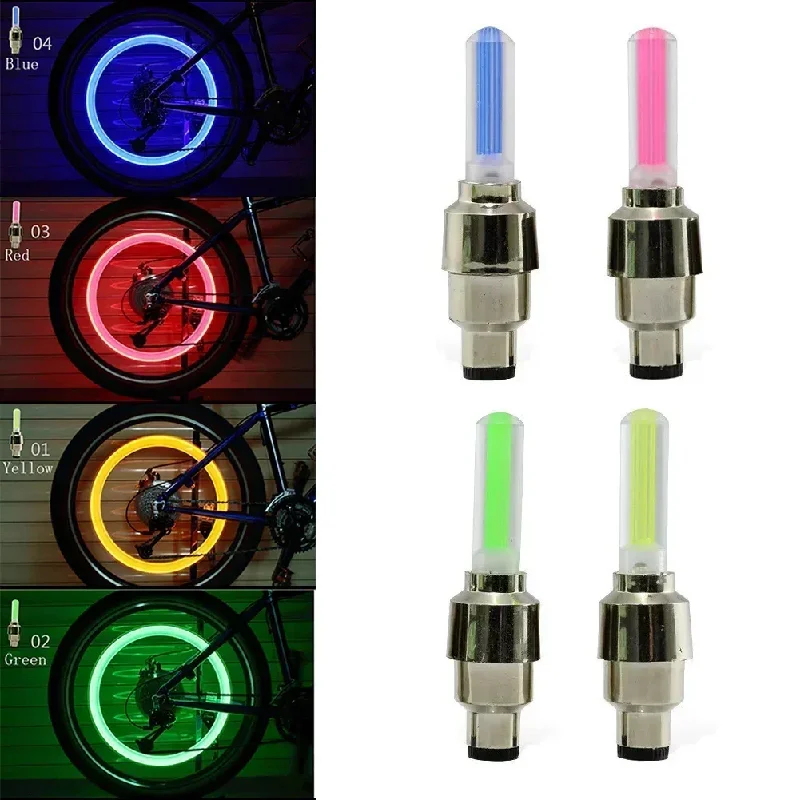 Комплект из 2 велосипедных фонарей с датчиком движения, светодиодные, на батарейках, для шоссейных и горных велосипедов, на ниппель шины, аксессуары для велосипедов
Комплект из 2 велосипедных фонарей с датчиком движения, светодиодные, на батарейках, для шоссейных и горных велосипедов, на ниппель шины, аксессуары для велосипедов