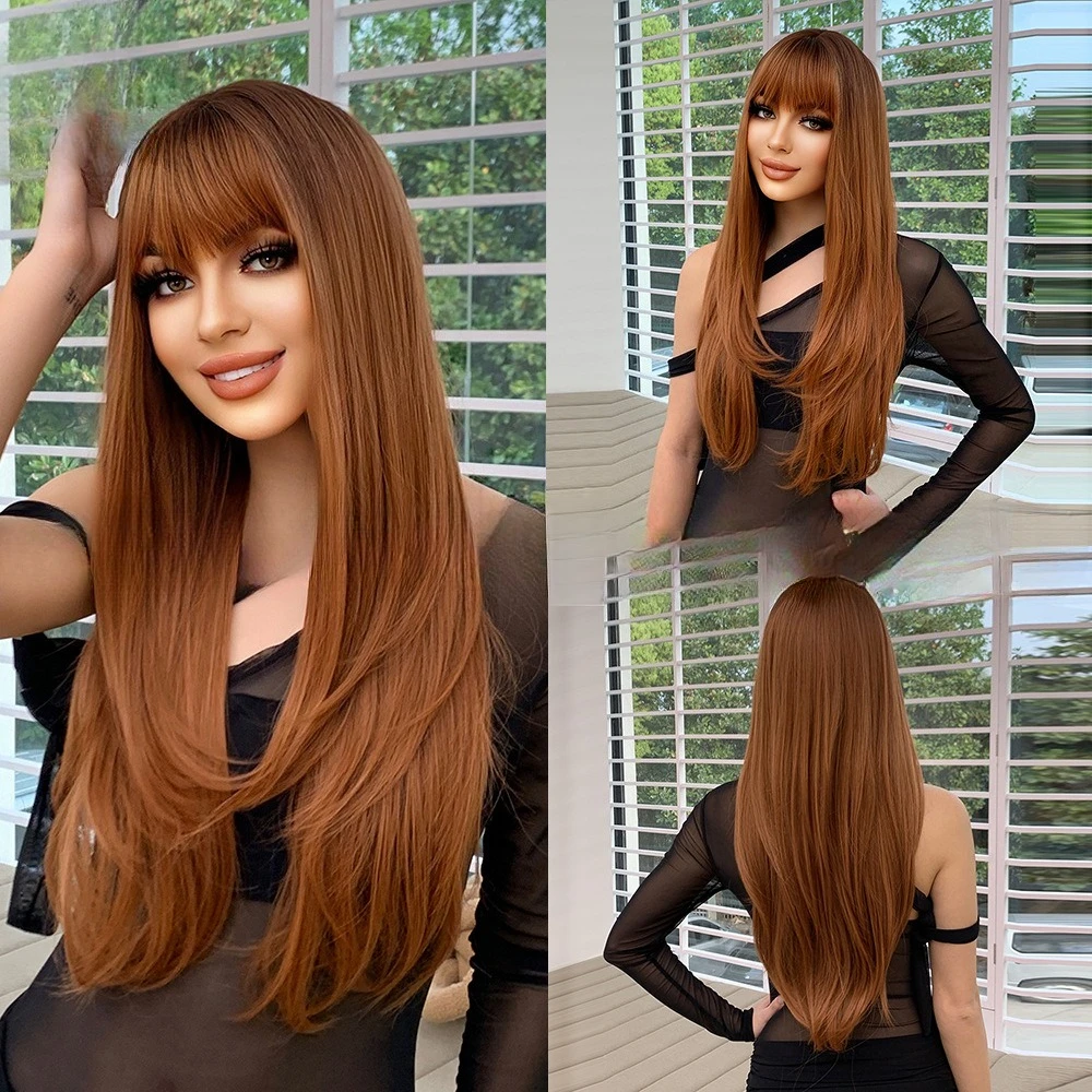 European and American new products Qi bangs long curly hair black gradual change brown wig hair tail slightly curly women's long
European and American new products Qi bangs long curly hair black gradual change brown wig hair tail slightly curly women's long