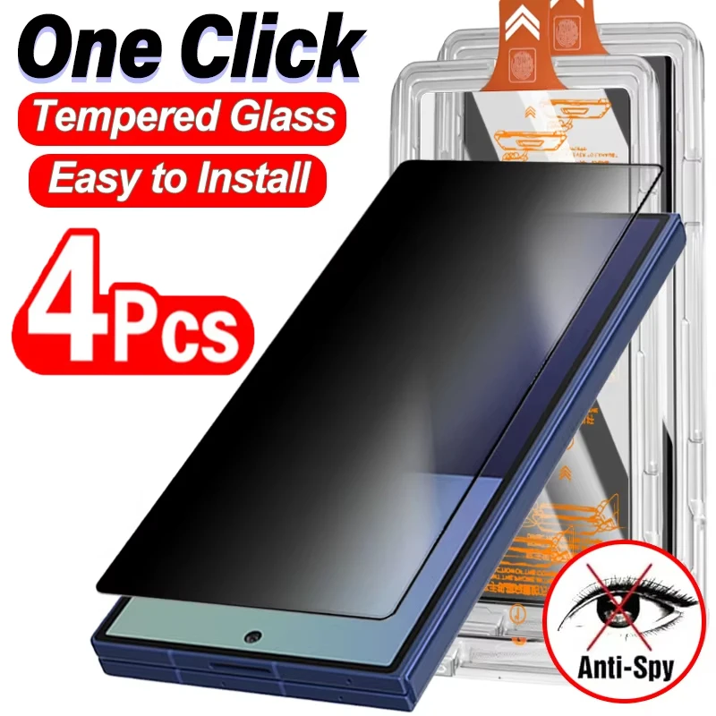 4PCS Privacy Tempered Glass Screen Protector For Samsung S26 Ultra S21 S22 S23 S24 Plus S25 Edge Dust Proof Easy Install Films
4PCS Privacy Tempered Glass Screen Protector For Samsung S26 Ultra S21 S22 S23 S24 Plus S25 Edge Dust Proof Easy Install Films
