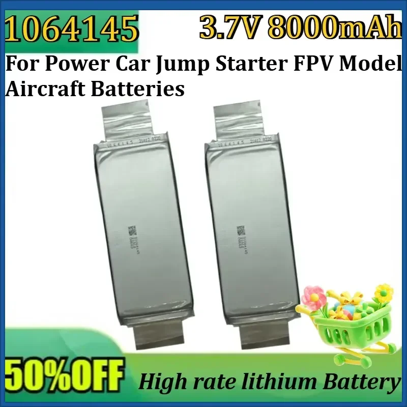 New 1064145 3.7V 8000mAH Li Po High Rate 90C Lithium Polymer Cell for Power Car Jump Starter FPV Model Aircraft Batteries
New 1064145 3.7V 8000mAH Li Po High Rate 90C Lithium Polymer Cell for Power Car Jump Starter FPV Model Aircraft Batteries